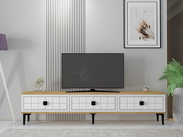 Hanah Home Yuka 180 Soporte para TV Roble Zafiro y Blanco